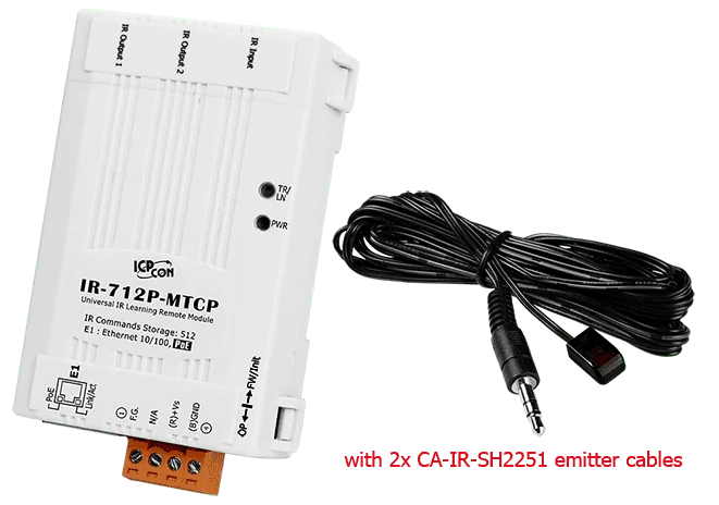 IR-712P-MTCP PoE IR Learning Module, 2-ch IR Output, Modbus TCP