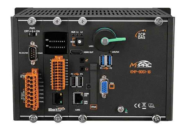 EMP-9051-16 EtherCAT Master PAC, 16-Axis Motion Controller with Win10 IoT