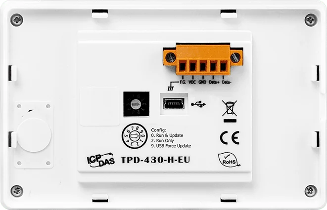 TPD-430-H-EU 4.3-inch Touch HMI Device with RS-485 and RTC