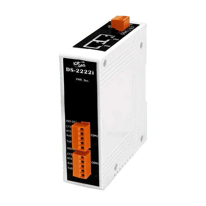 DS-2222i Serial-to-Ethernet Device Server, 2x Isolated RS-232, PoE