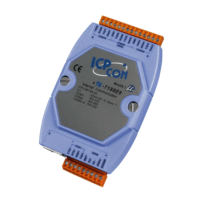 I-7188E8 Programmable Ethernet to 8-Port Serial Converter, RS-232/485