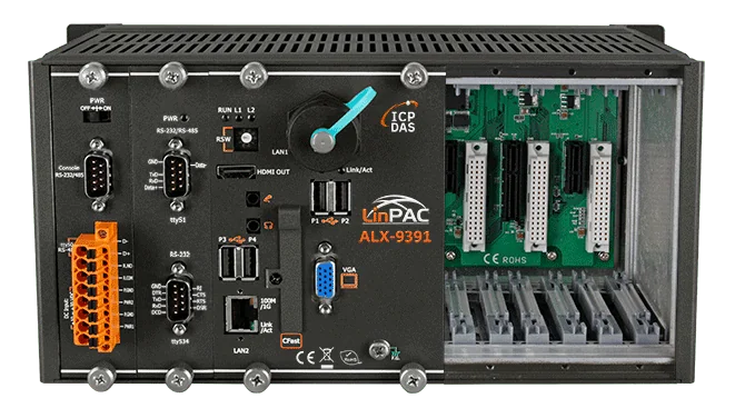 ALX-9391 3-Slot Linux PAC with Intel E3950 CPU, Dual GbE and 4 Serial Ports