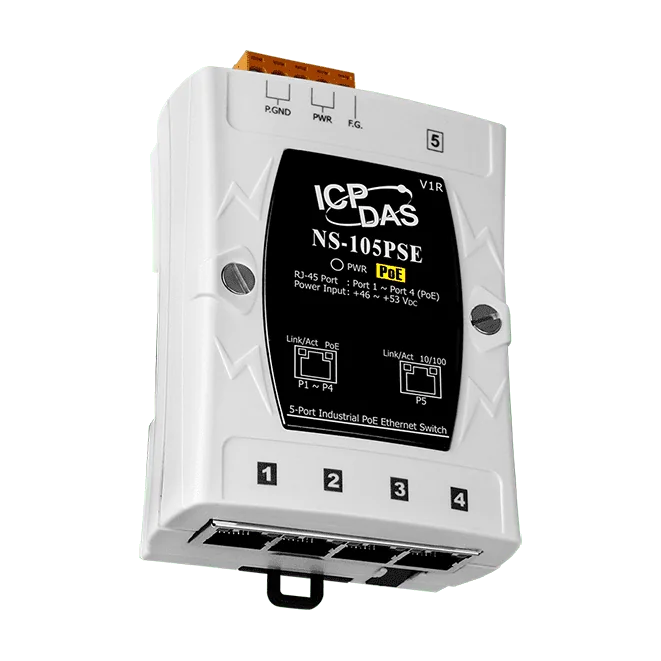NS-105PSE Unmanaged 5-Port PoE (PSE) Ethernet Switch, 10/100 Mbps