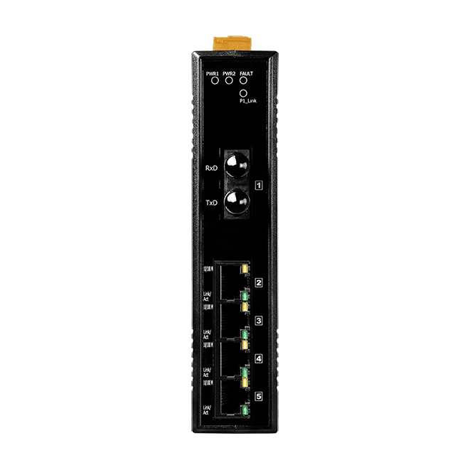 NS-205AFT-T Unmanaged Ethernet Switch, 4-port + 1 Multi-Mode ST Fibre