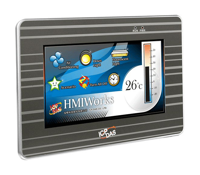 VPD-173X-64 7-inch Touch HMI, 800 x 480 TFT, 2 x RS-232/RS-485, PoE