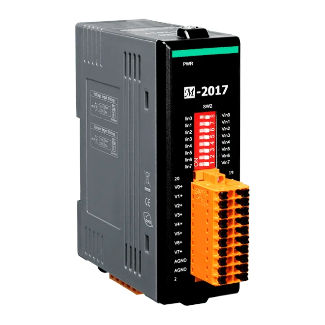 M-2017 Isolated 8-ch Analog Input Module with Modbus RTU and DCON
