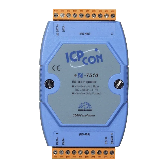 I-7510 Isolated RS-485 Repeater, 2-way 3000 VDC Isolation