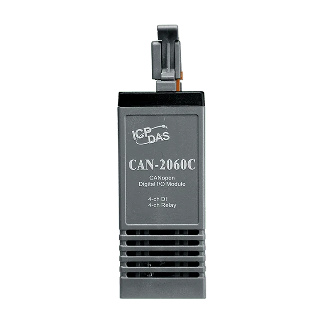 CAN-2060C CANopen Slave Module, 4-ch Isolated DI and 4-ch Relay Output